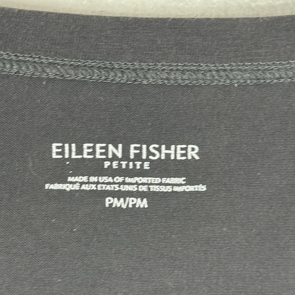 Eileen Fisher A-Line Jersey Knit Dress Women's Petite MP Heathered Gray Mini - Picture 5 of 10